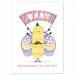 Postkarte BABY BUG/rot